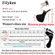 Eilyken Sexy Lace-Up Pumps Wedding Women Fetish Shoes Woman Pumps Latform Very High Heel Stripper Flock Club Pumps 17 cm