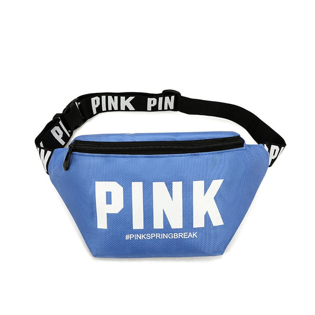 Women's Pink Travel Waist Bag Designer Mobile Phone Pouch