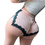 Sexy Women Lace High Waist Side Split Summer booty Shorts