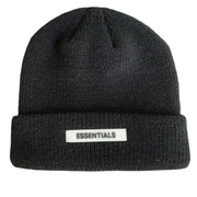 New Essentials Label Print Knitted Hat Men And Women Wool