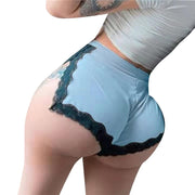 Sexy Women Lace High Waist Side Split Summer booty Shorts