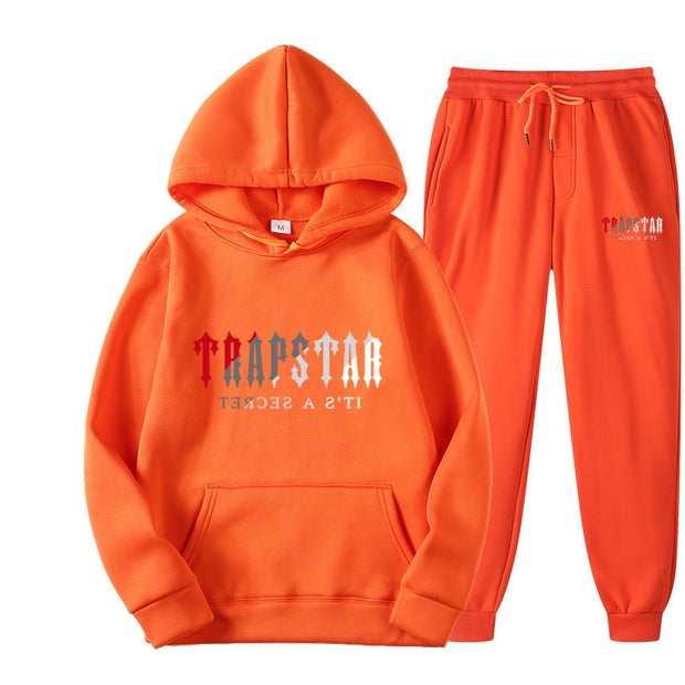TRAPSTAR printed tracksuit men 14 color warm two piece loose hoodie hoodie + pantsuit hoodie jogging