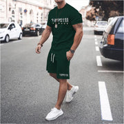 Trapstar Letter Print Tracksuit Casual 2 Pieces Set for Travel 100% Cotton Luxury Man&#39;s Clothing Summer New Sweatshirts Shorts