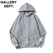 GALLERY DEPT Tide brand ink graffiti men and women models hooded sweatshirt