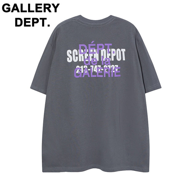 GALLERY DEPT. letter short sleeve T-shirt men's and women's