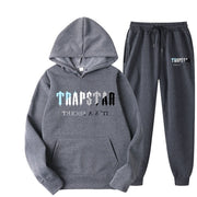 New Brand TRAPSTAR Printed Sportswear Men Two Pieces Hoodie Sweatshirt + Pants Set